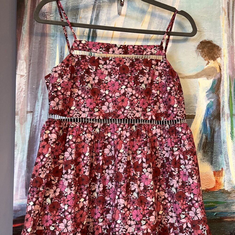 The Westside California Inspired Sz S Tank Top Dress Maxi Floral Cotton Dress
